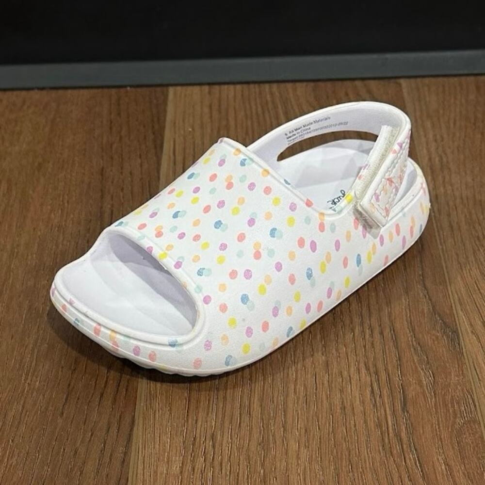 Cat & Jack Confetti Slide Sandals - Size 8